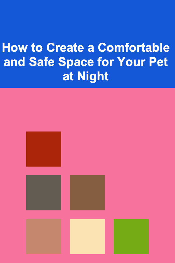 How to Create a Comfortable and Safe Space for Your Pet at Night