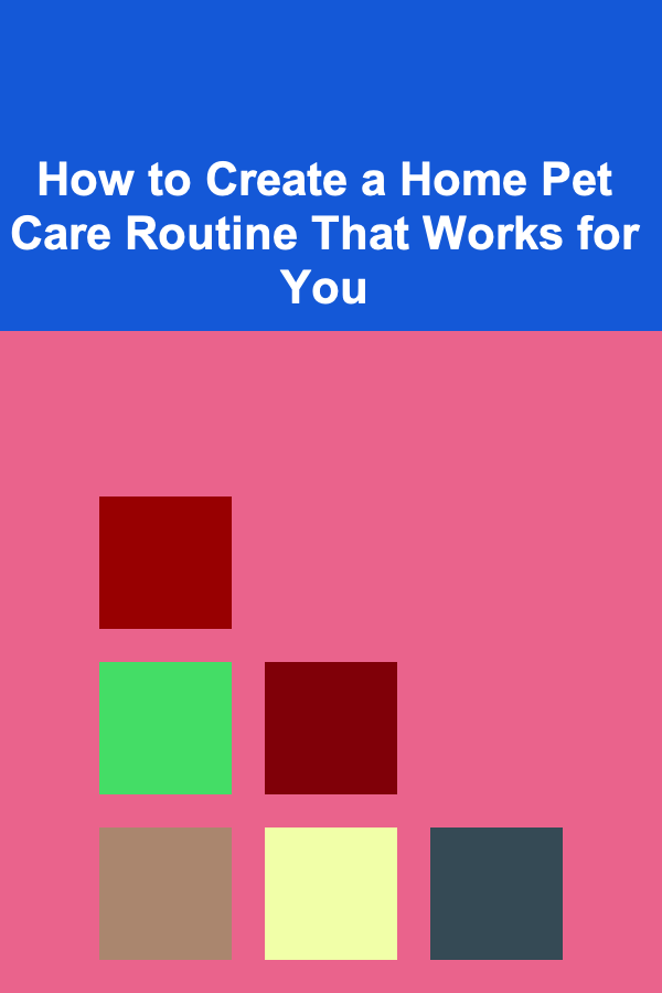 How to Create a Home Pet Care Routine That Works for You