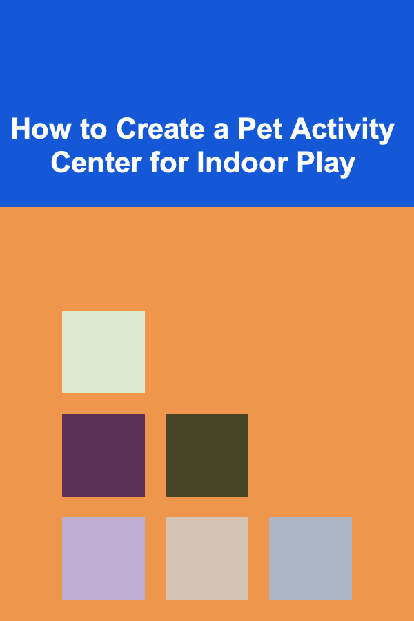 How to Create a Pet Activity Center for Indoor Play
