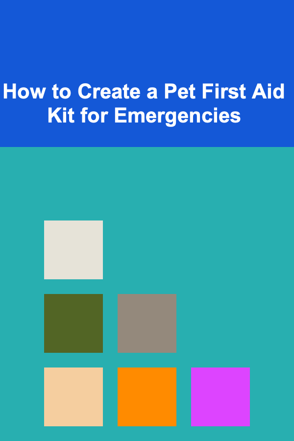 How to Create a Pet First Aid Kit for Emergencies