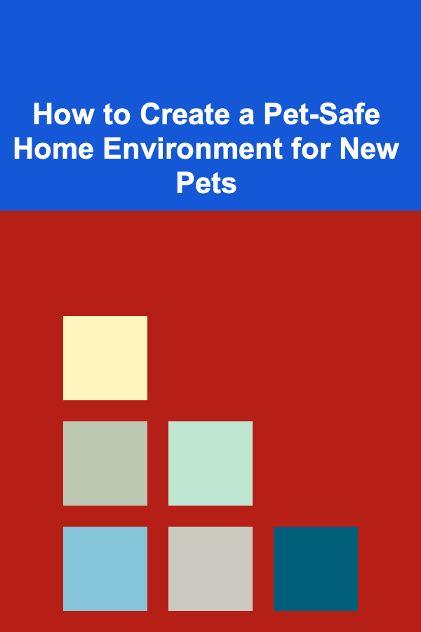How to Create a Pet-Safe Home Environment for New Pets