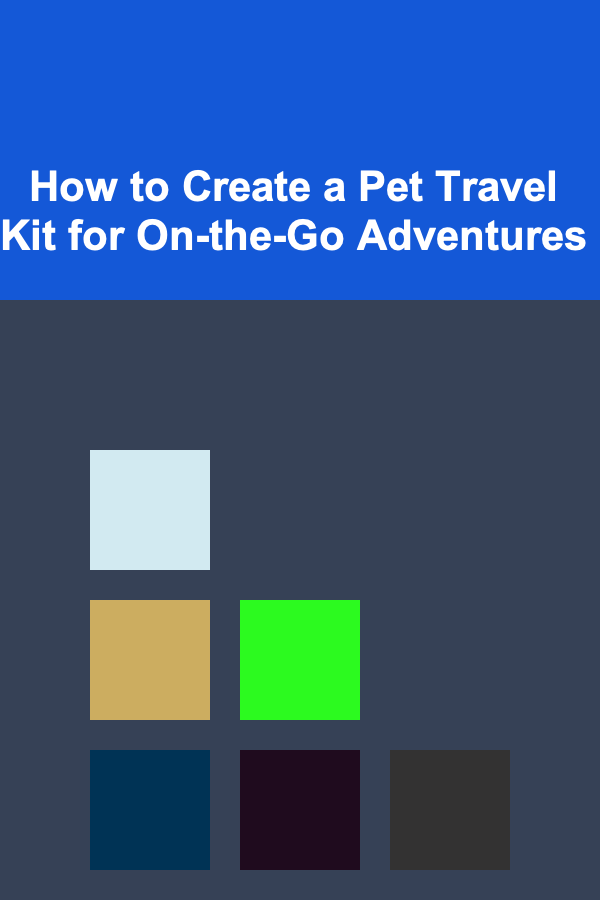 How to Create a Pet Travel Kit for On-the-Go Adventures