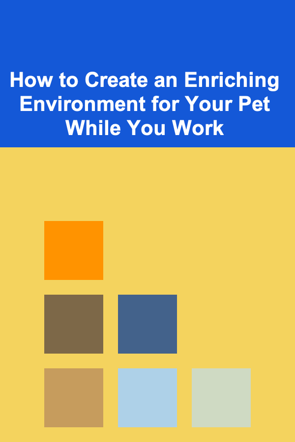 How to Create an Enriching Environment for Your Pet While You Work