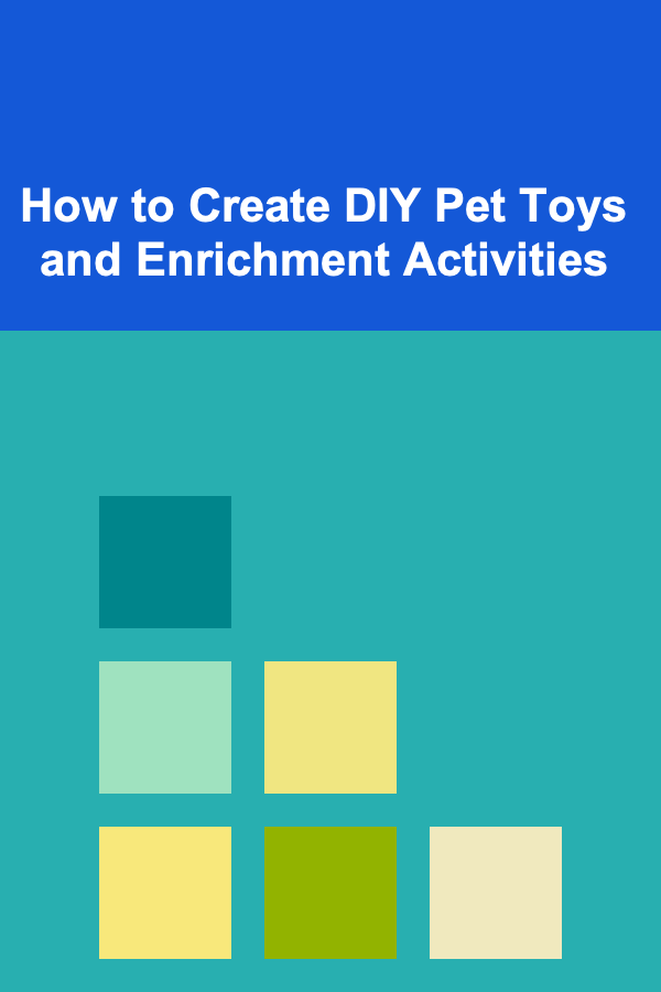 How to Create DIY Pet Toys and Enrichment Activities