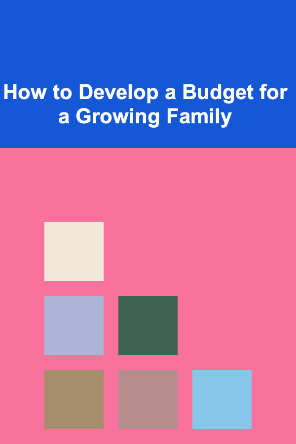 How to Develop a Budget for a Growing Family