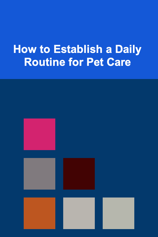 How to Establish a Daily Routine for Pet Care