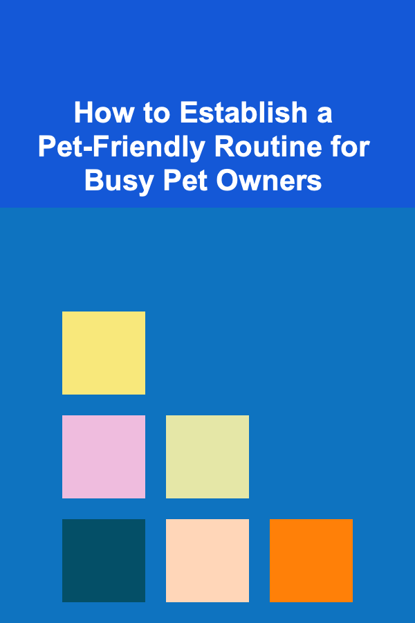 How to Establish a Pet-Friendly Routine for Busy Pet Owners