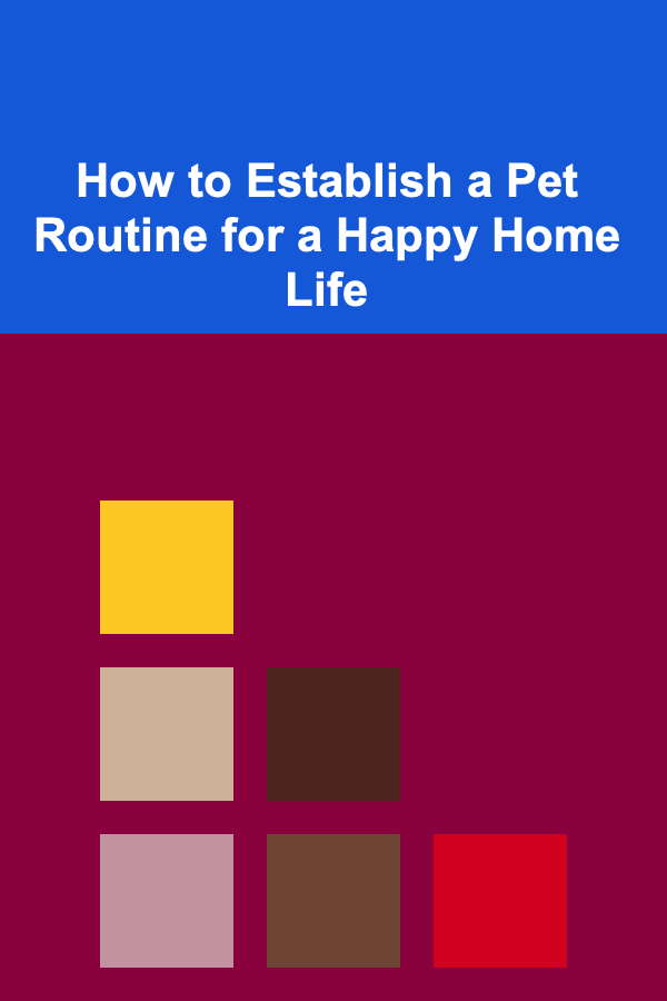 How to Establish a Pet Routine for a Happy Home Life