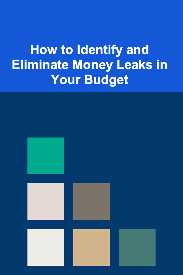 How to Identify and Eliminate Money Leaks in Your Budget