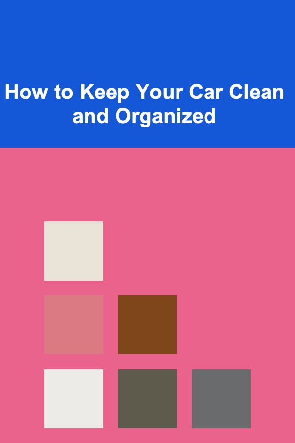 How to Keep Your Car Clean and Organized