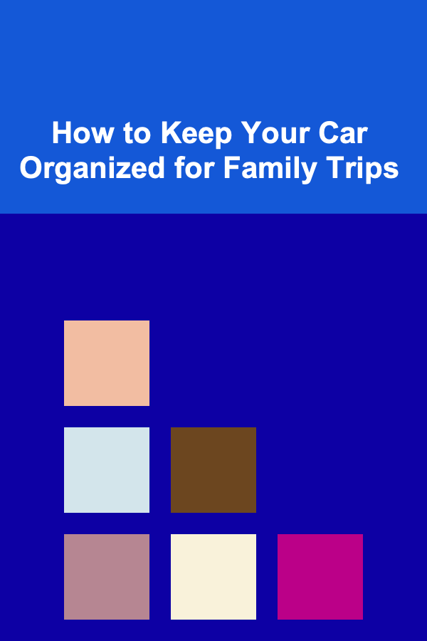 How to Keep Your Car Organized for Family Trips