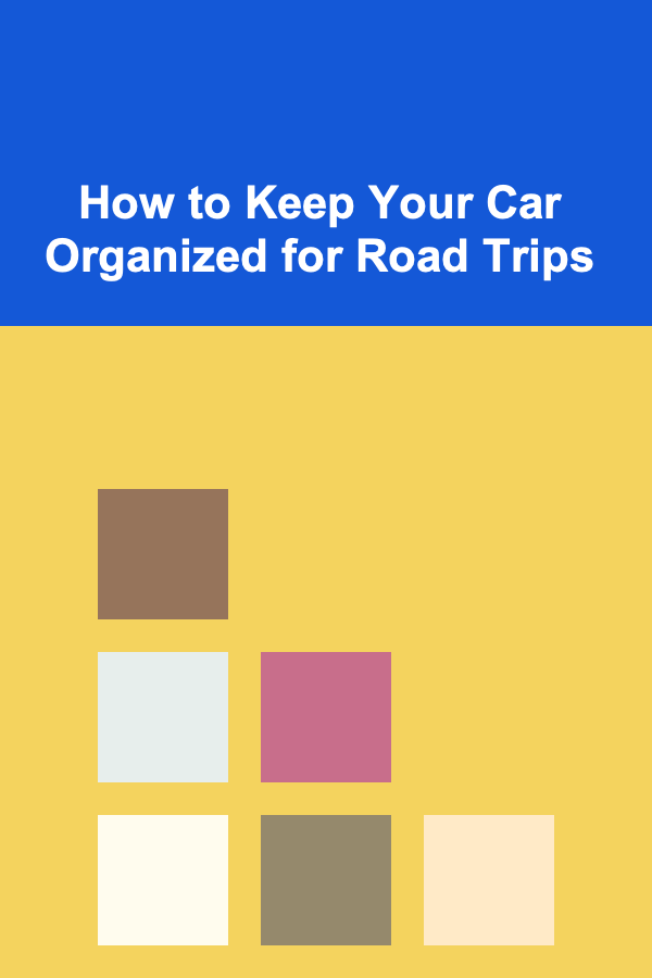 How to Keep Your Car Organized for Road Trips