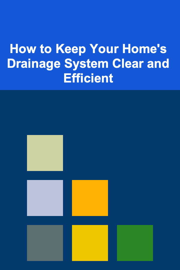 How to Keep Your Home's Drainage System Clear and Efficient