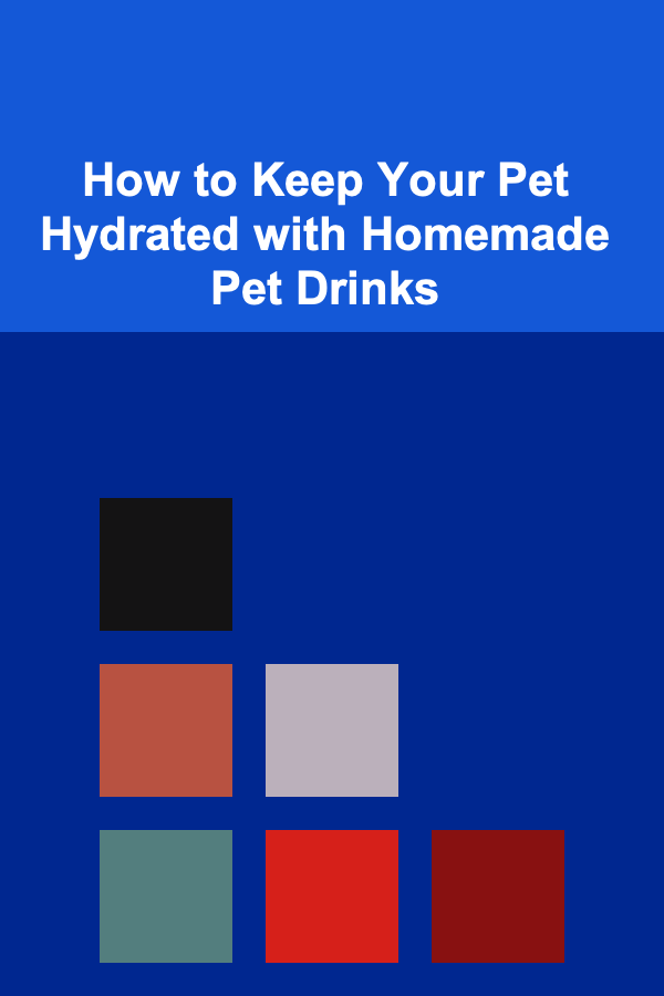 How to Keep Your Pet Hydrated with Homemade Pet Drinks