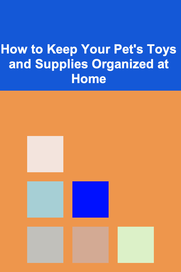 How to Keep Your Pet's Toys and Supplies Organized at Home