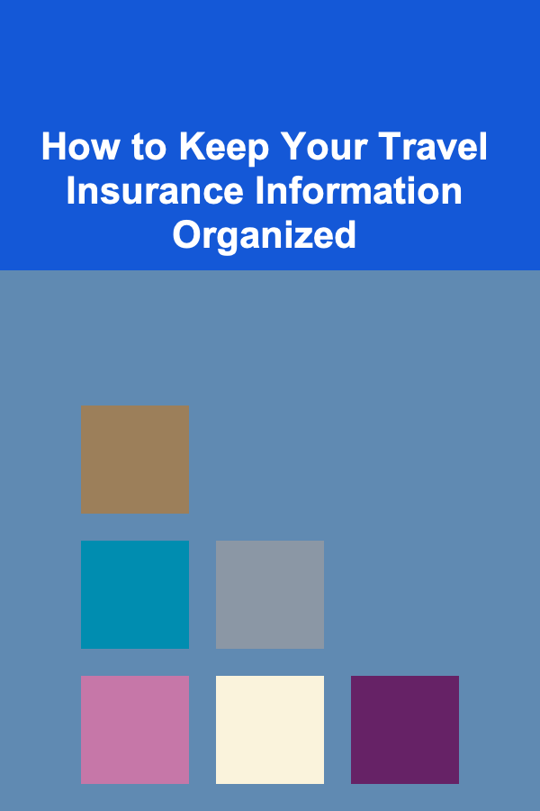How to Keep Your Travel Insurance Information Organized
