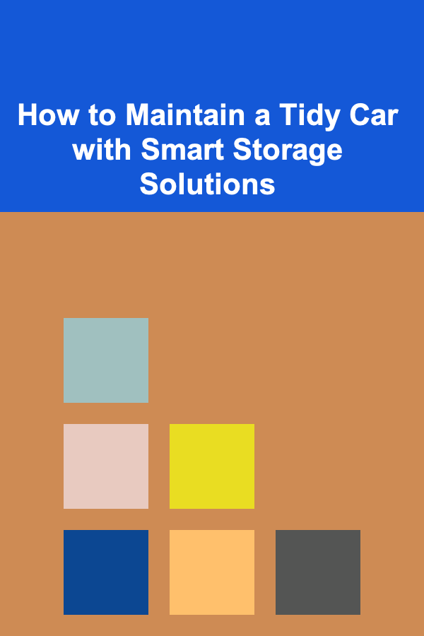 How to Maintain a Tidy Car with Smart Storage Solutions