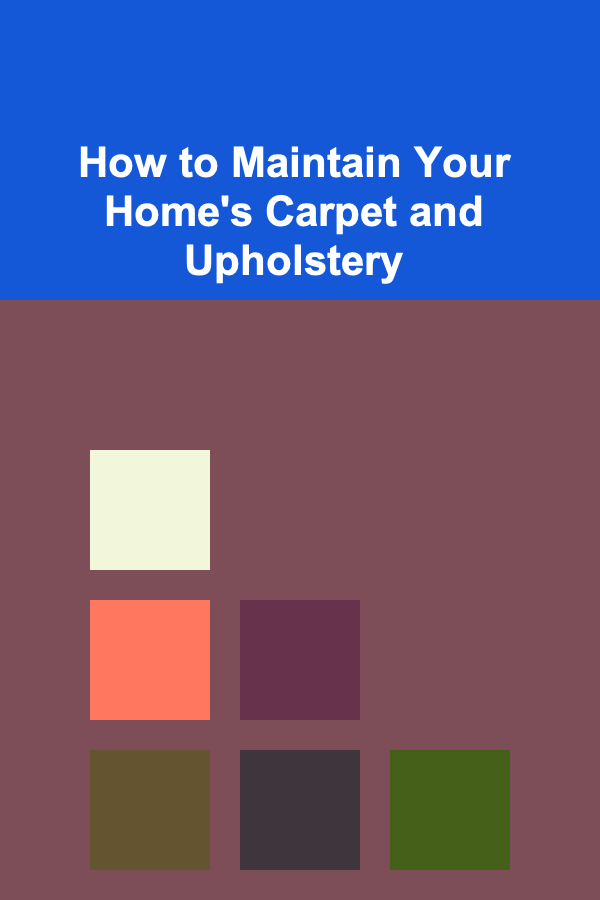 How to Maintain Your Home's Carpet and Upholstery