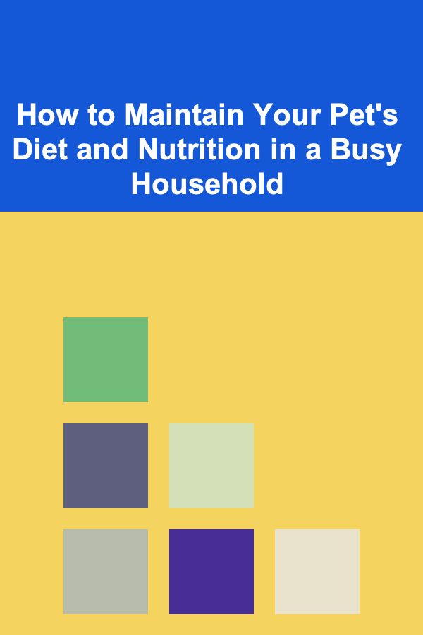 How to Maintain Your Pet's Diet and Nutrition in a Busy Household