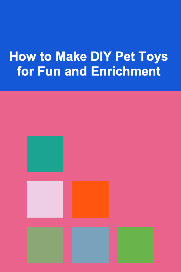 How to Make DIY Pet Toys for Fun and Enrichment