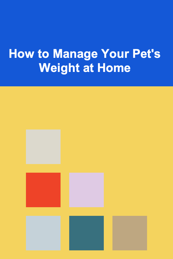 How to Manage Your Pet's Weight at Home