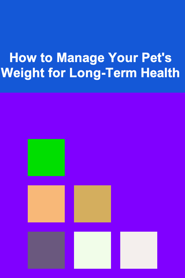 How to Manage Your Pet's Weight for Long-Term Health