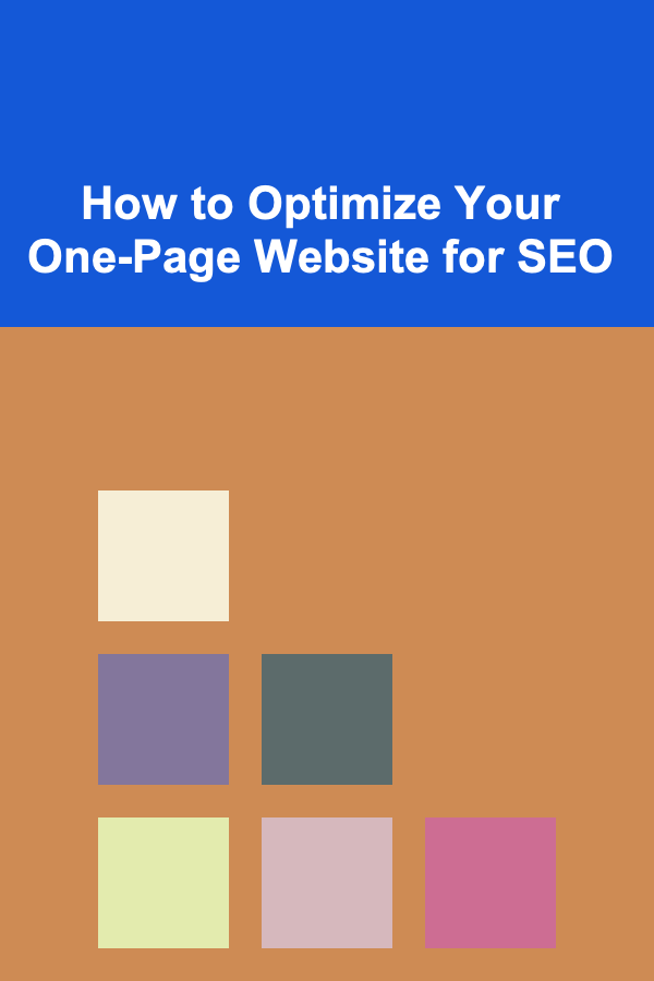 How to Optimize Your One-Page Website for SEO