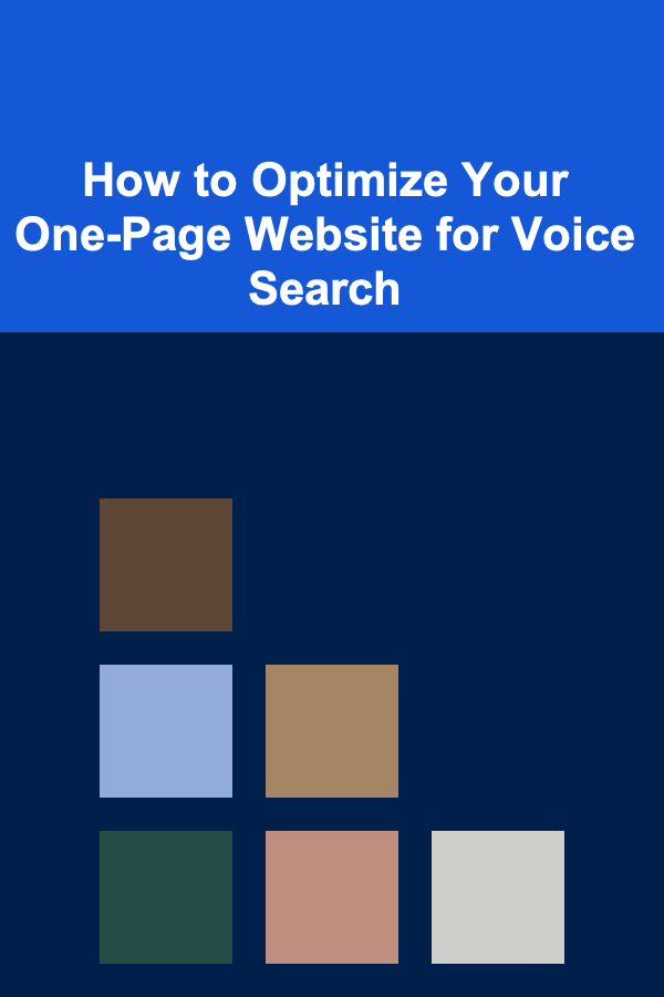 How to Optimize Your One-Page Website for Voice Search
