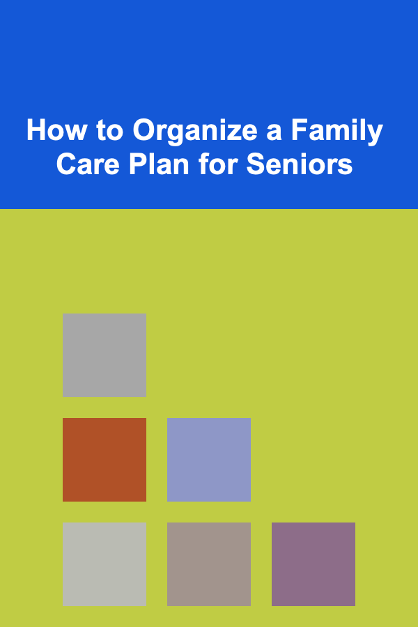 How to Organize a Family Care Plan for Seniors
