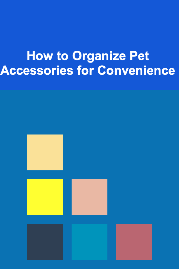 How to Organize Pet Accessories for Convenience