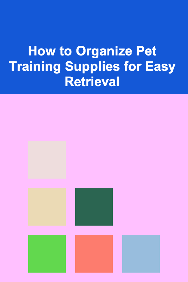 How to Organize Pet Training Supplies for Easy Retrieval