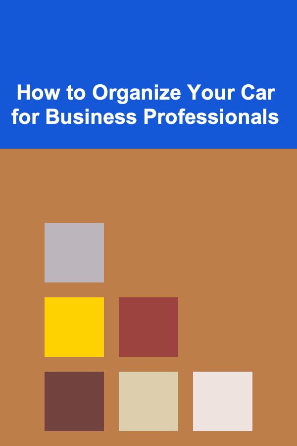 How to Organize Your Car for Business Professionals