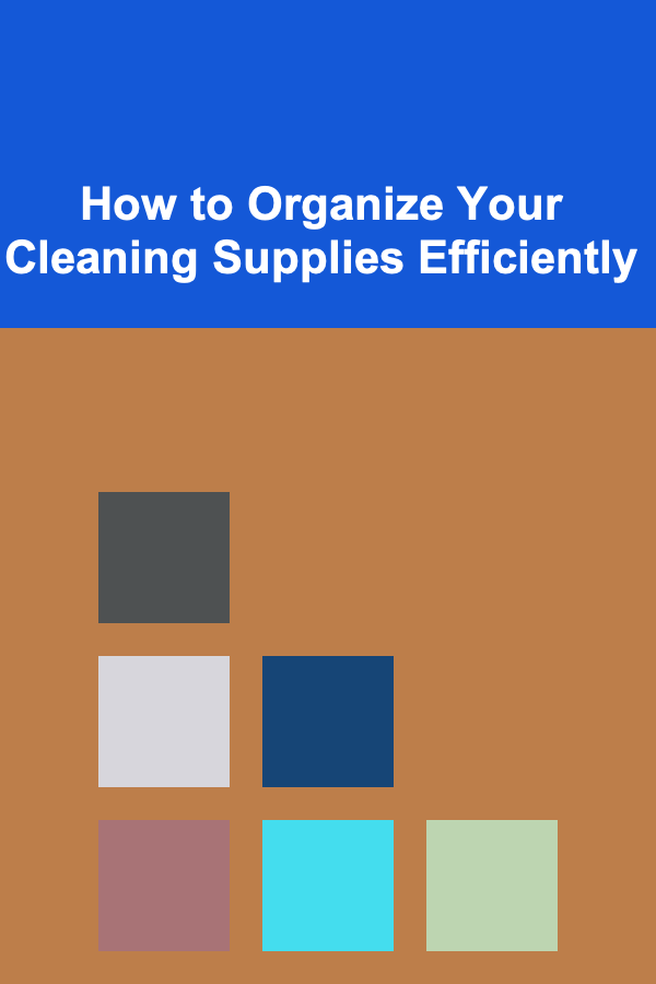 How to Organize Your Cleaning Supplies Efficiently