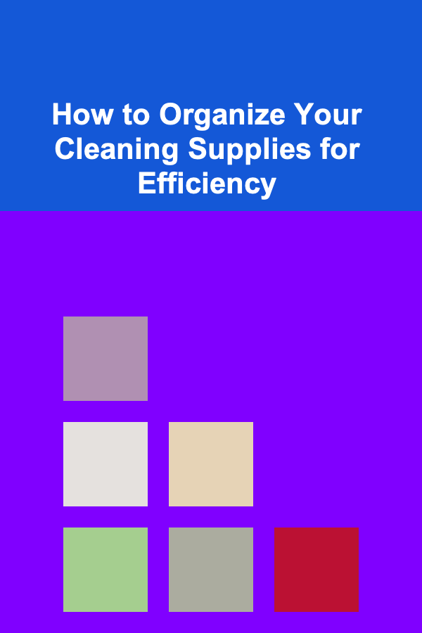 How to Organize Your Cleaning Supplies for Efficiency