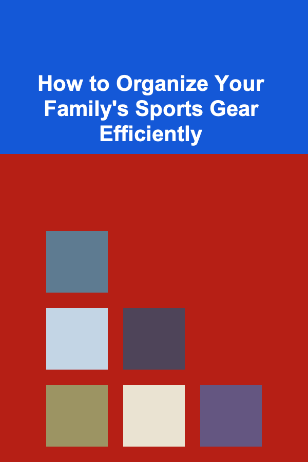 How to Organize Your Family's Sports Gear Efficiently