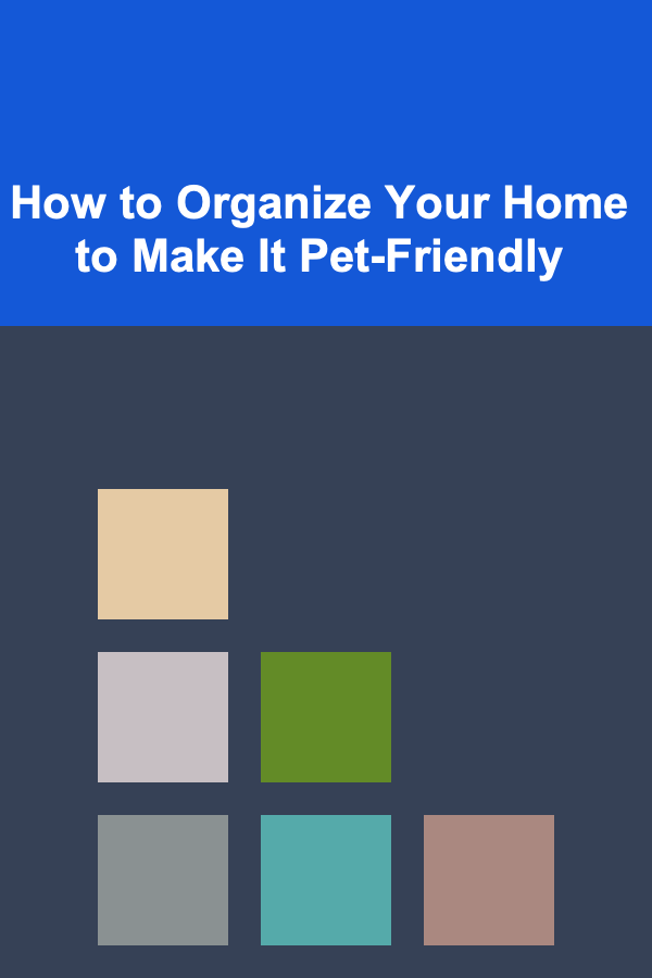 How to Organize Your Home to Make It Pet-Friendly