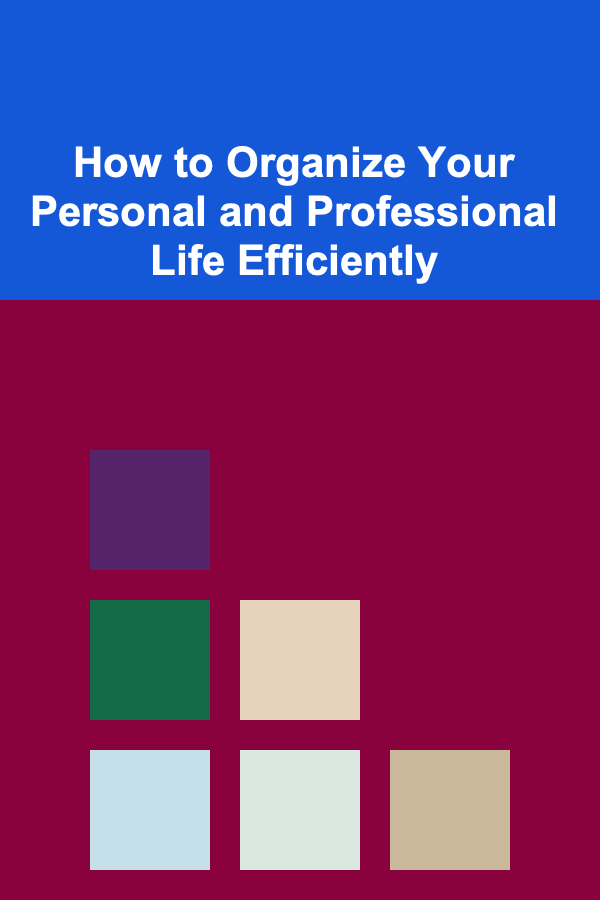 How to Organize Your Personal and Professional Life Efficiently