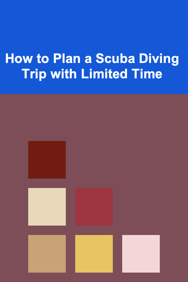 How to Plan a Scuba Diving Trip with Limited Time