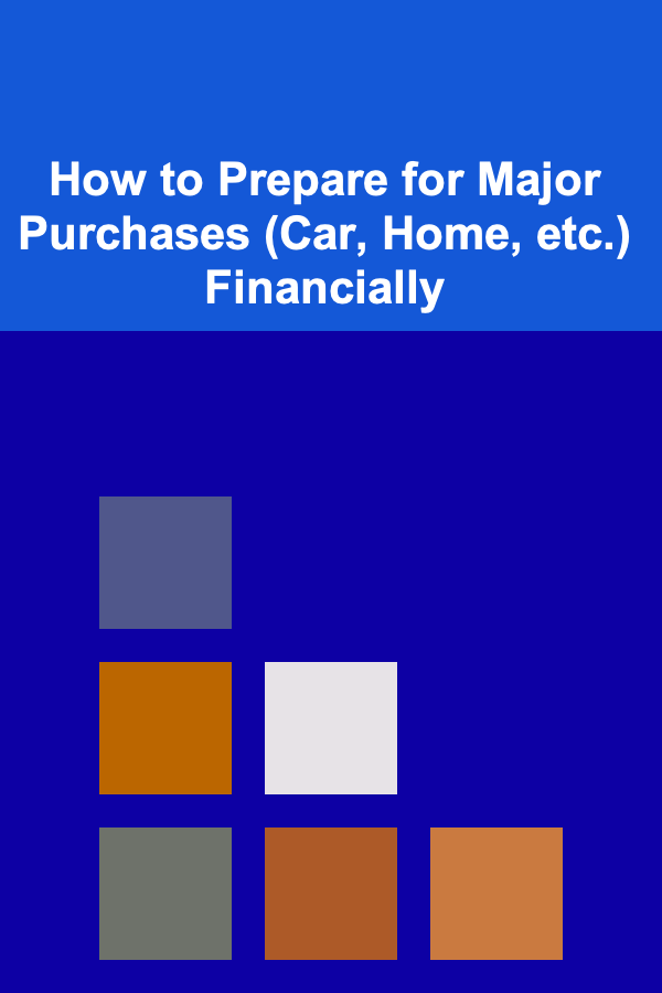 How to Prepare for Major Purchases (Car, Home, etc.) Financially