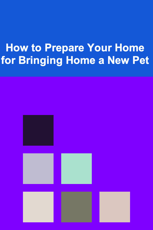 How to Prepare Your Home for Bringing Home a New Pet