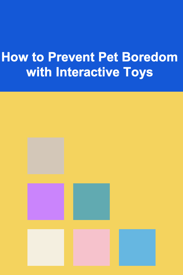 How to Prevent Pet Boredom with Interactive Toys