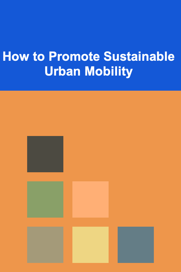 How to Promote Sustainable Urban Mobility