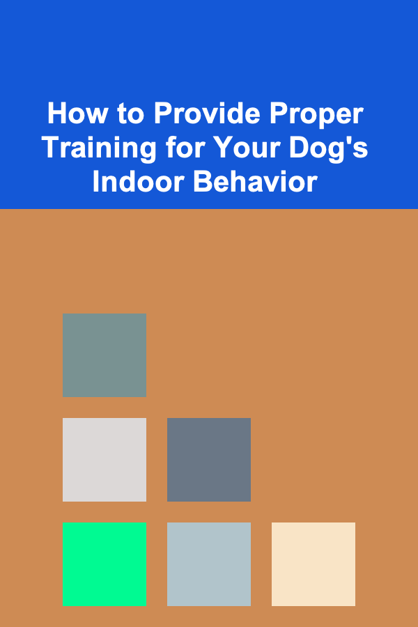How to Provide Proper Training for Your Dog's Indoor Behavior