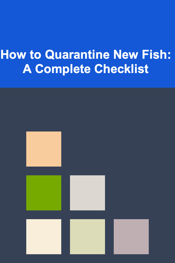 How to Quarantine New Fish: A Complete Checklist