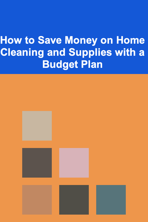 How to Save Money on Home Cleaning and Supplies with a Budget Plan