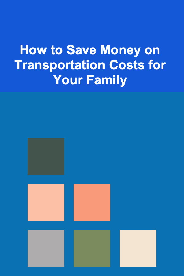 How to Save Money on Transportation Costs for Your Family