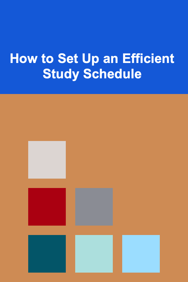 How to Set Up an Efficient Study Schedule