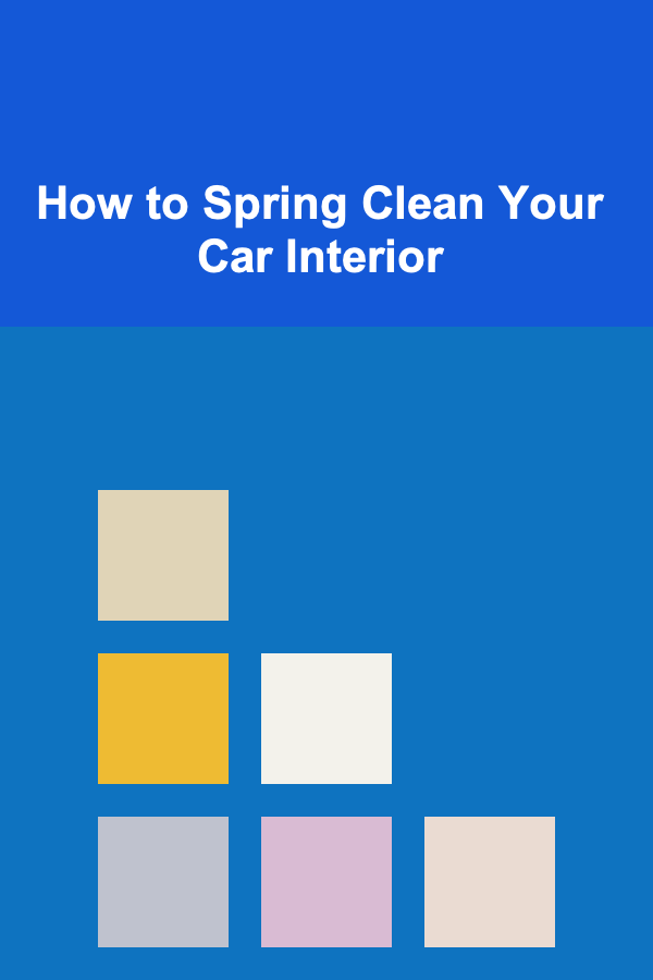 How to Spring Clean Your Car Interior
