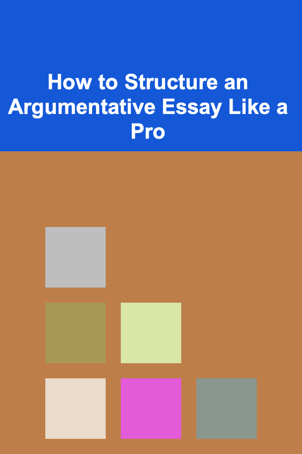 How to Structure an Argumentative Essay Like a Pro