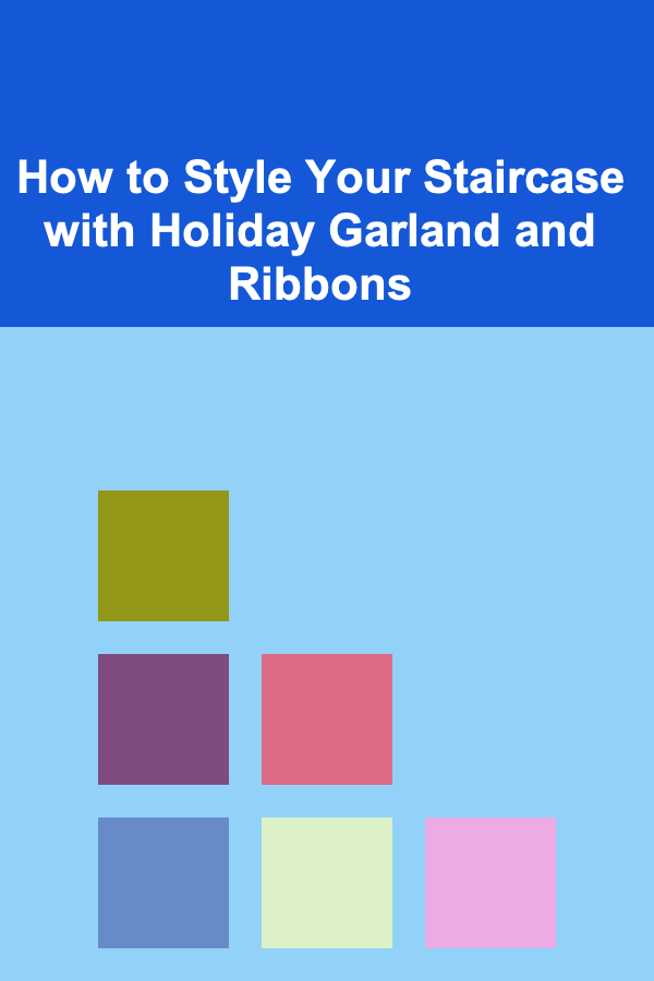 How to Style Your Staircase with Holiday Garland and Ribbons